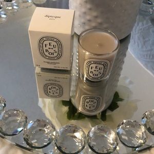 Travel size candle from Diptyque